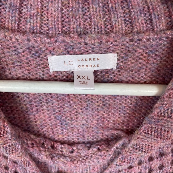 Lauren Conrad Cable Knit Sparkle Sweater Size XX-Large - Picture 2 of 5